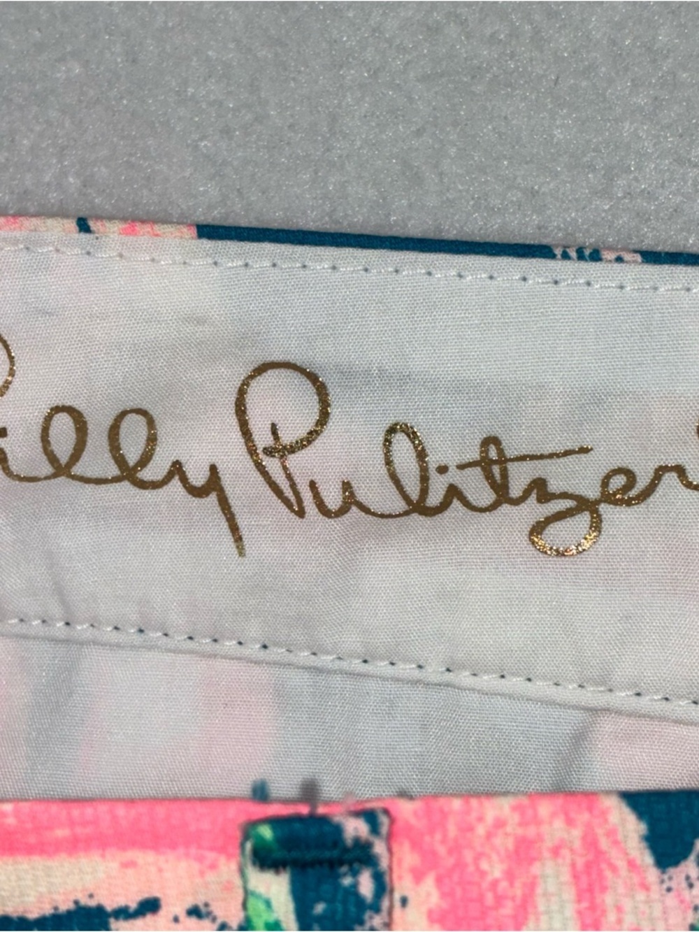 Lilly Pulitzer “The Callahan Short” Size 2, 5” Cotton Teal Pink NWOT Preppy - Picture 6 of 7